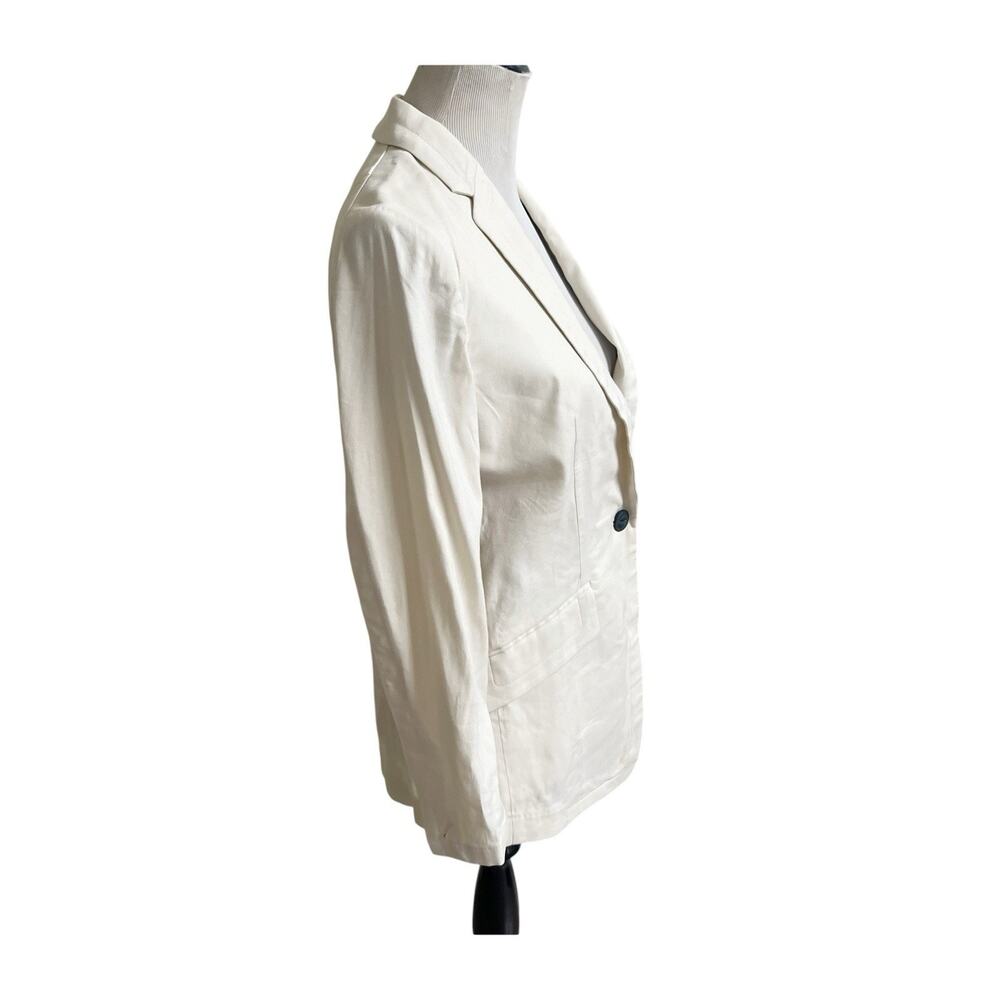 Rag & Bone Cream Linen Margot Blazer Sport Coat with Notched Lapel Size 0 - Picture 6 of 14